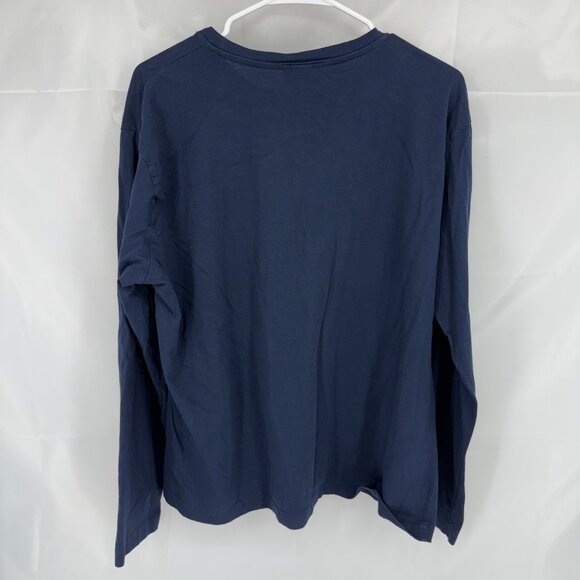 Marushka Women 2XL Long Sleeve T Shirt Graphic Reindeer Print Navy Blue Snow Top - Picture 3 of 9